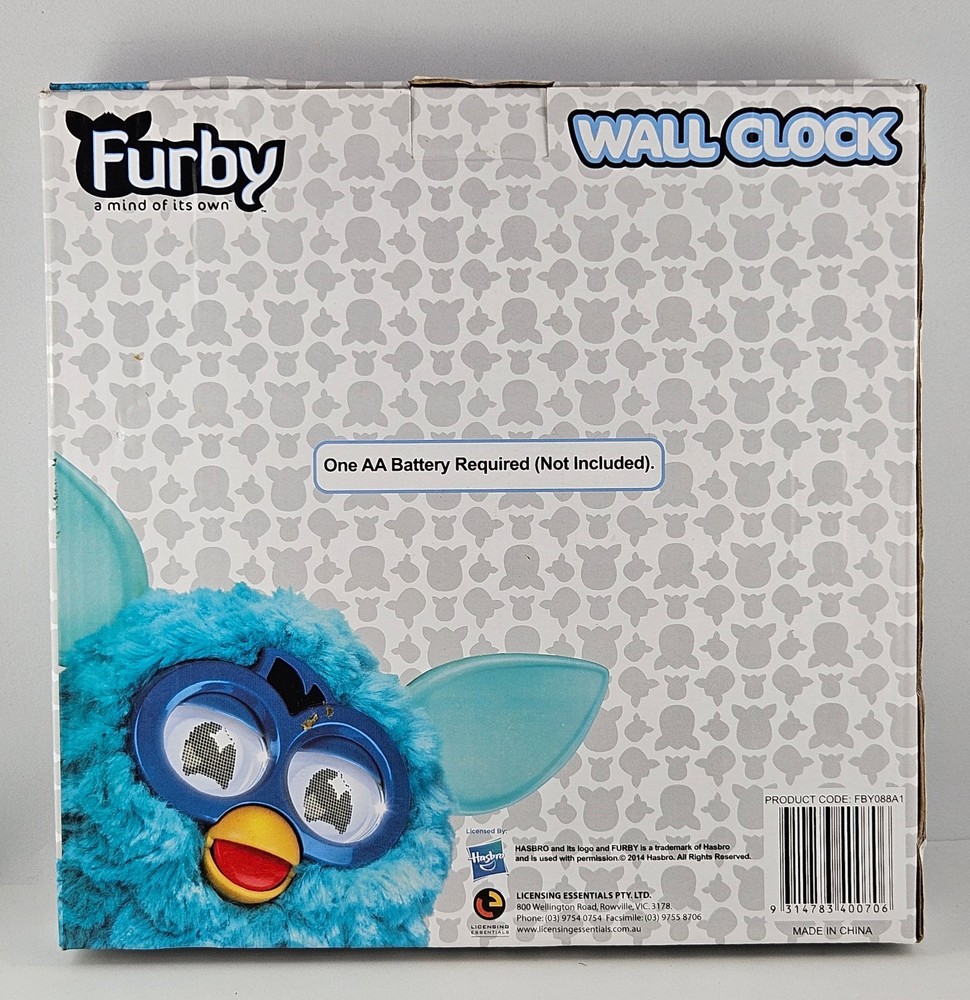 Furby wall clock 2014 Hasbro boxed