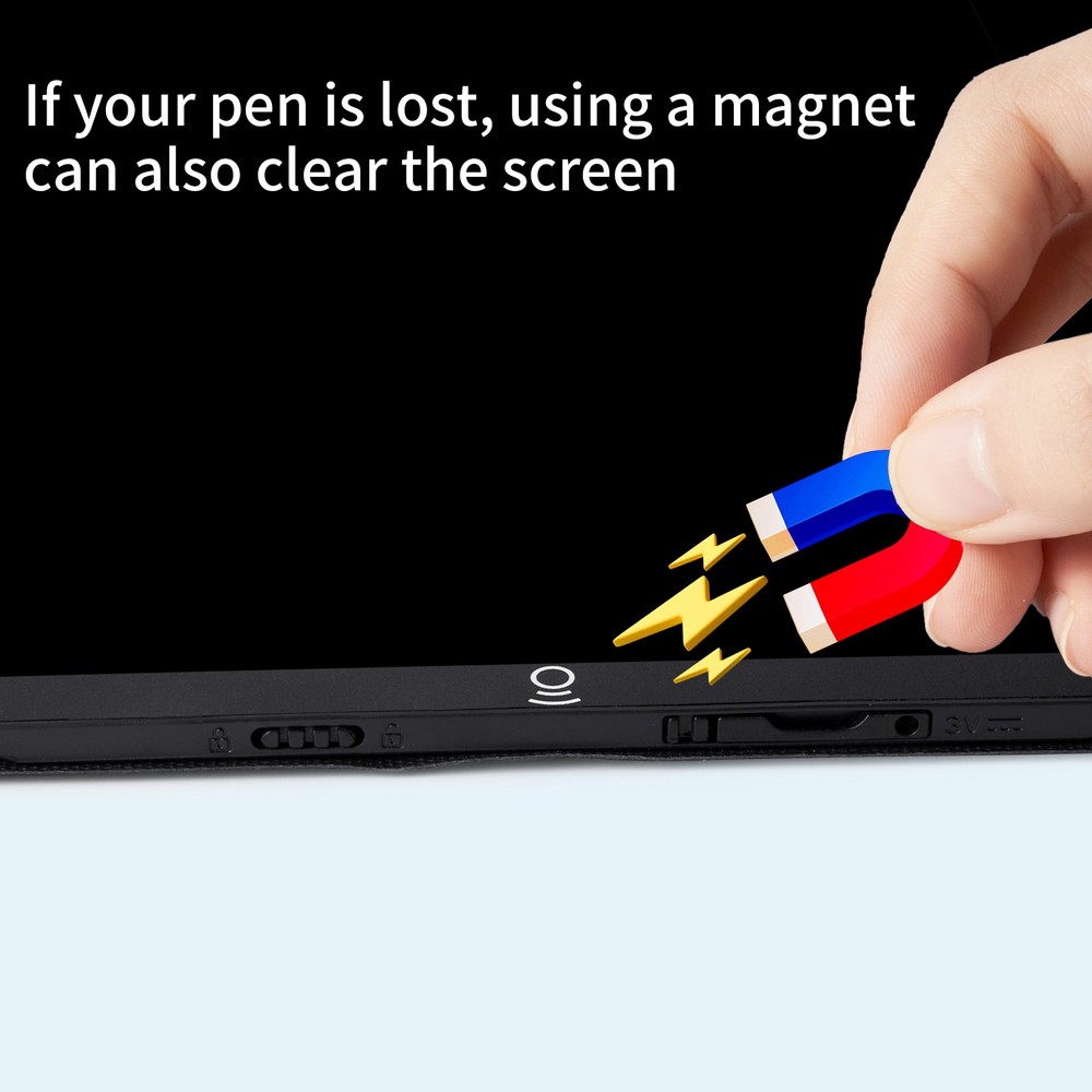 9.5" LCD Writing Tablet Full Screen Drawing Board Reusable Digital Notepad Study