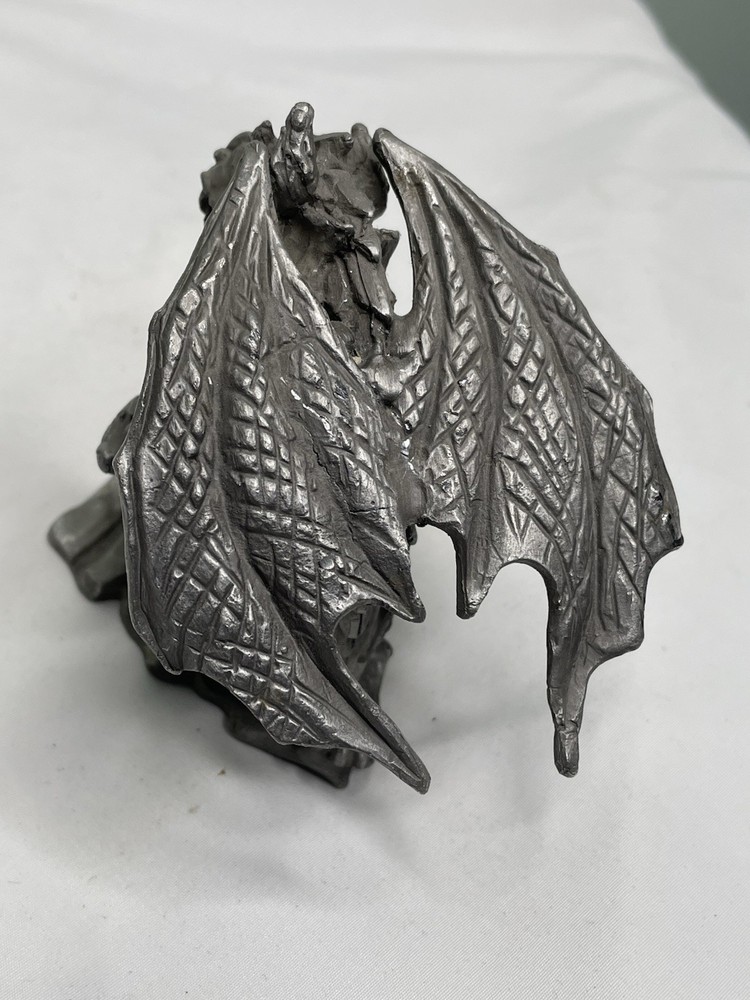 Sunglo Denicolo Pewter Gargoyle Sculpture Signed 4”