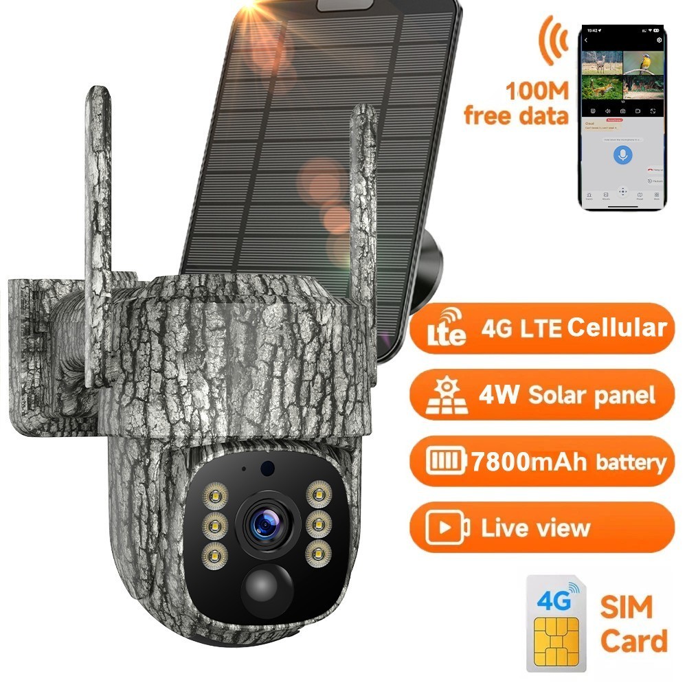Campark Cellular Trail Camera w/ Solar Panel Support Live Streaming Night Vision