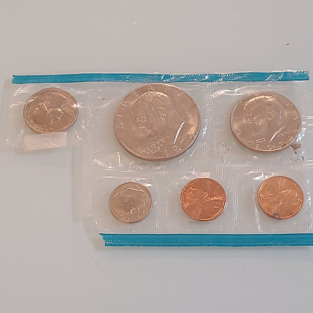 1974 U.S. Mint Uncirculated Coin Set, often called a "mint set."