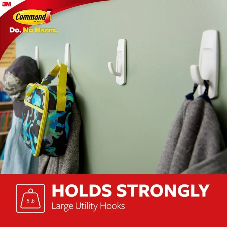 Command Large Utility Adhesive Hook 17003ES Command 17003ES 1 Pack