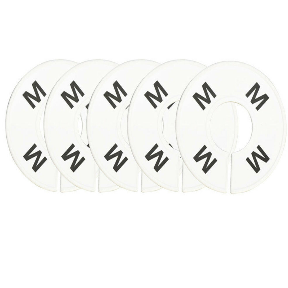 10 PC Rack Divider Size M MEDIUM White Round Ring Sizing Hanger Retail Label