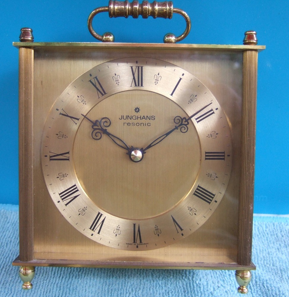 RARE Vintage Junghans RESONIC Brass Mantle Clock!