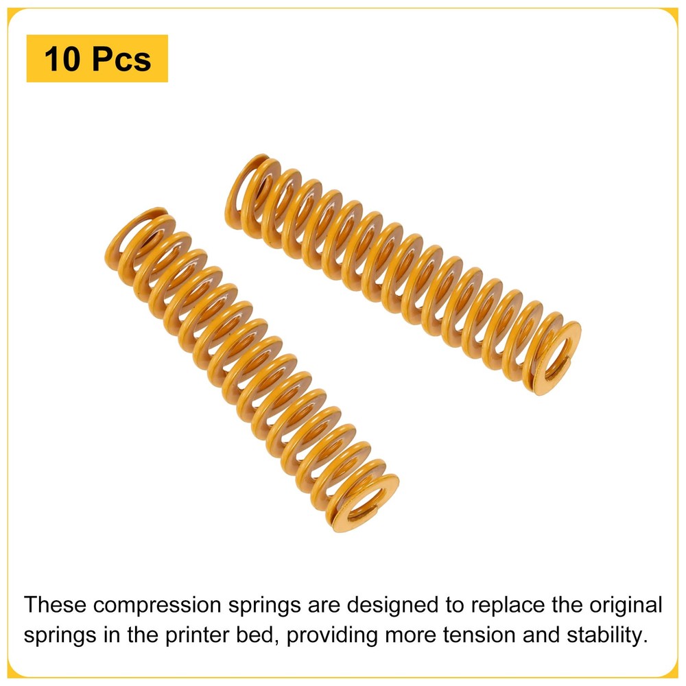 10pcs 3D Printer Heating Bed Spring, 8mm OD 35mm Length 3D Printer Parts