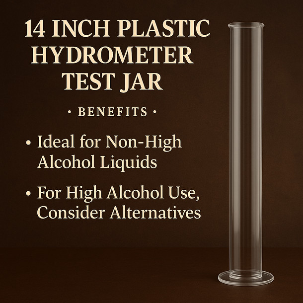 LD Carlson Plastic Hydrometer Test Jar - 14 Inch - 5390