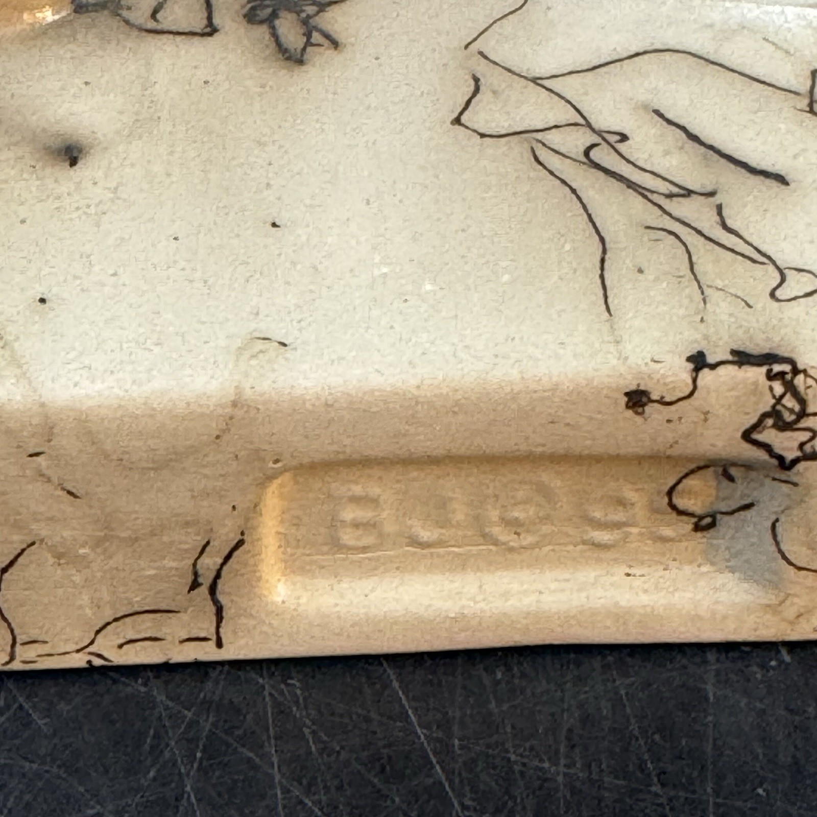 Native American Pottery Horse Hair Kokopelli Sculpture by Vail