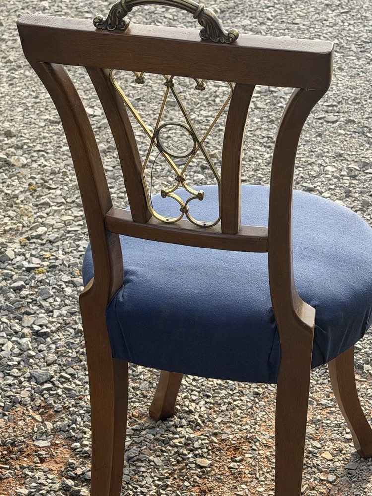 Mid Century 1950’s Vanity Stool/Chair with Brass