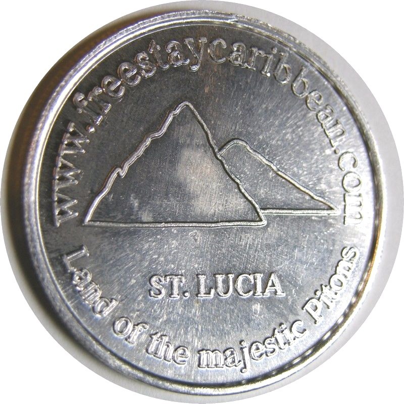 elf Saint Lucia Token   2 Volcanoes