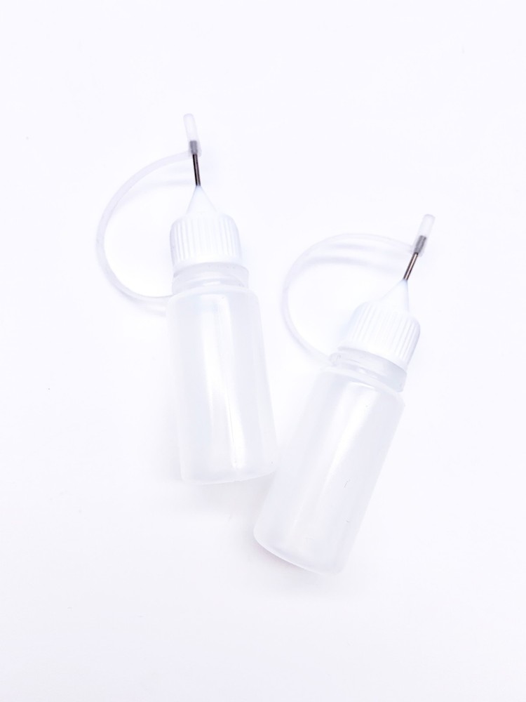 2 x 10ml Precision Tip Glue Applicator Bottle Empty Ideal for Quilling