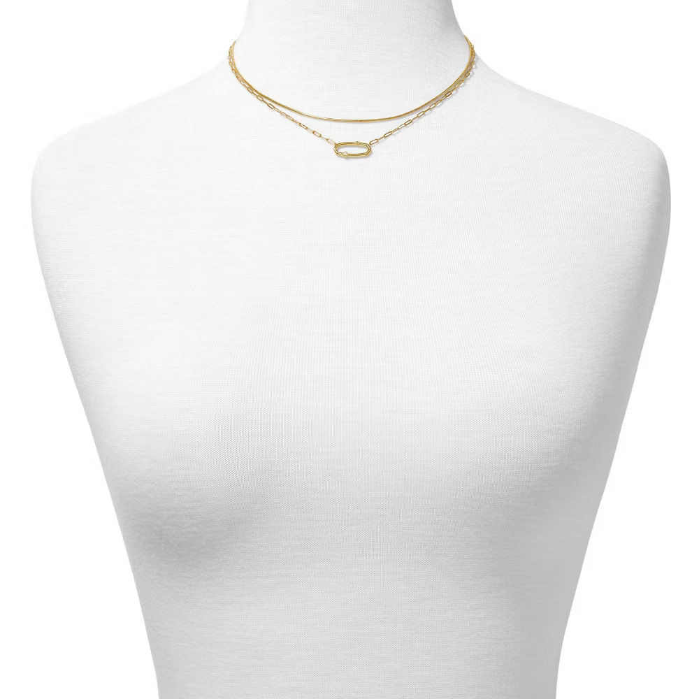 Kendra Scott Traci Cubic Zirconia Multi-Strand Necklace Set - Gold