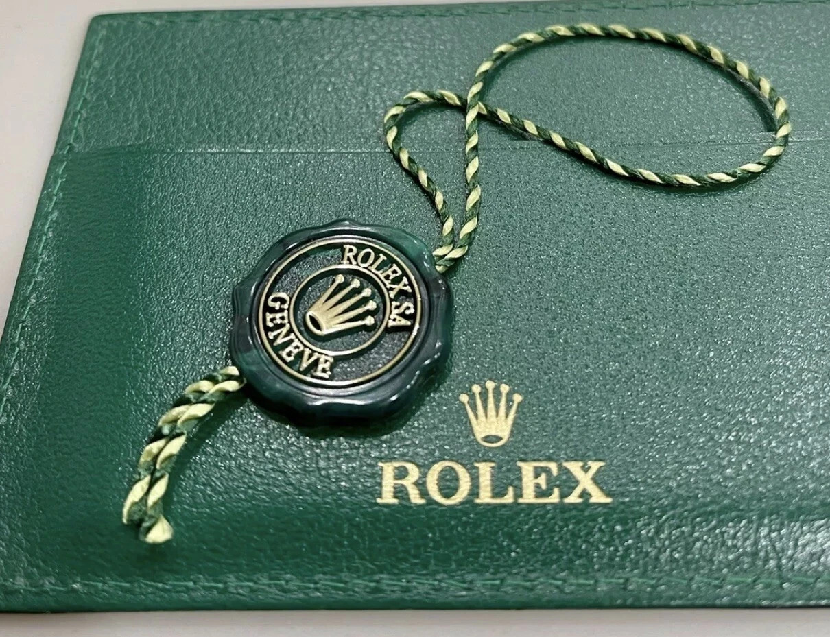 Authentic Rolex Datejust Booklet English + Rolex Green Tag + Card Holder