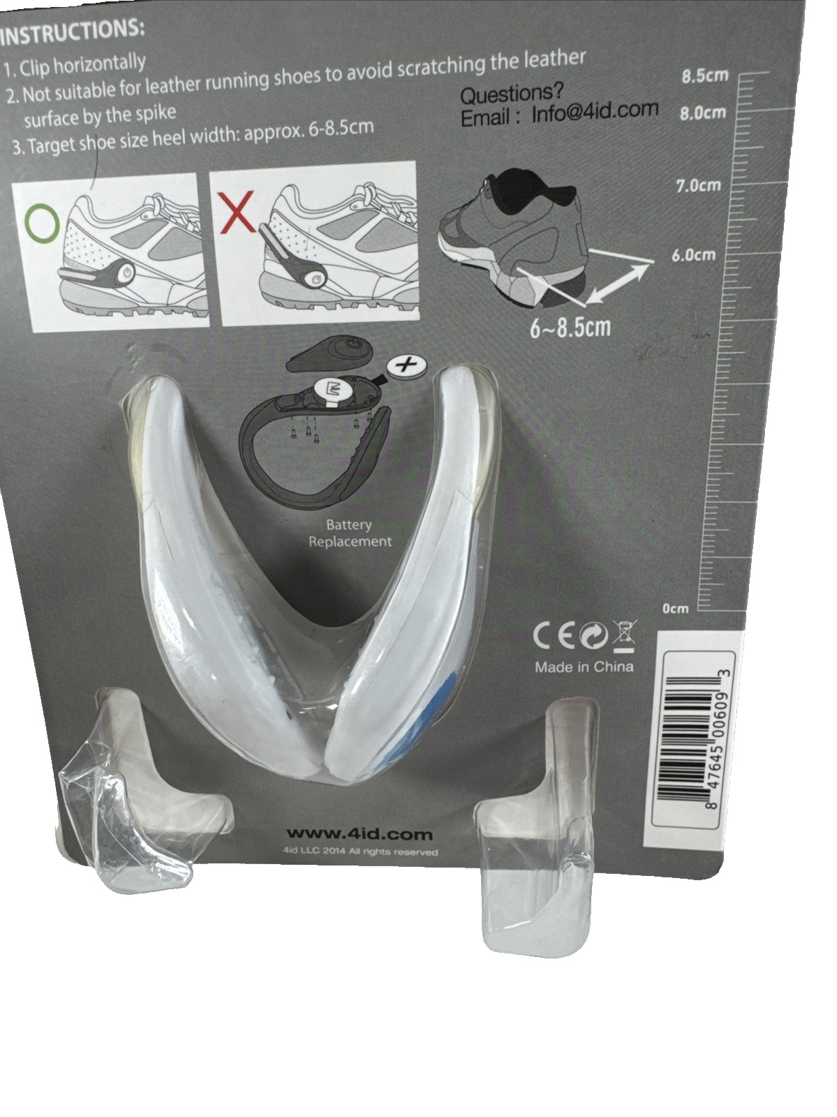 NOS 2010 4id Powerspurz Shoe Safety Lights- Ultra Bright Multi-Use READ!