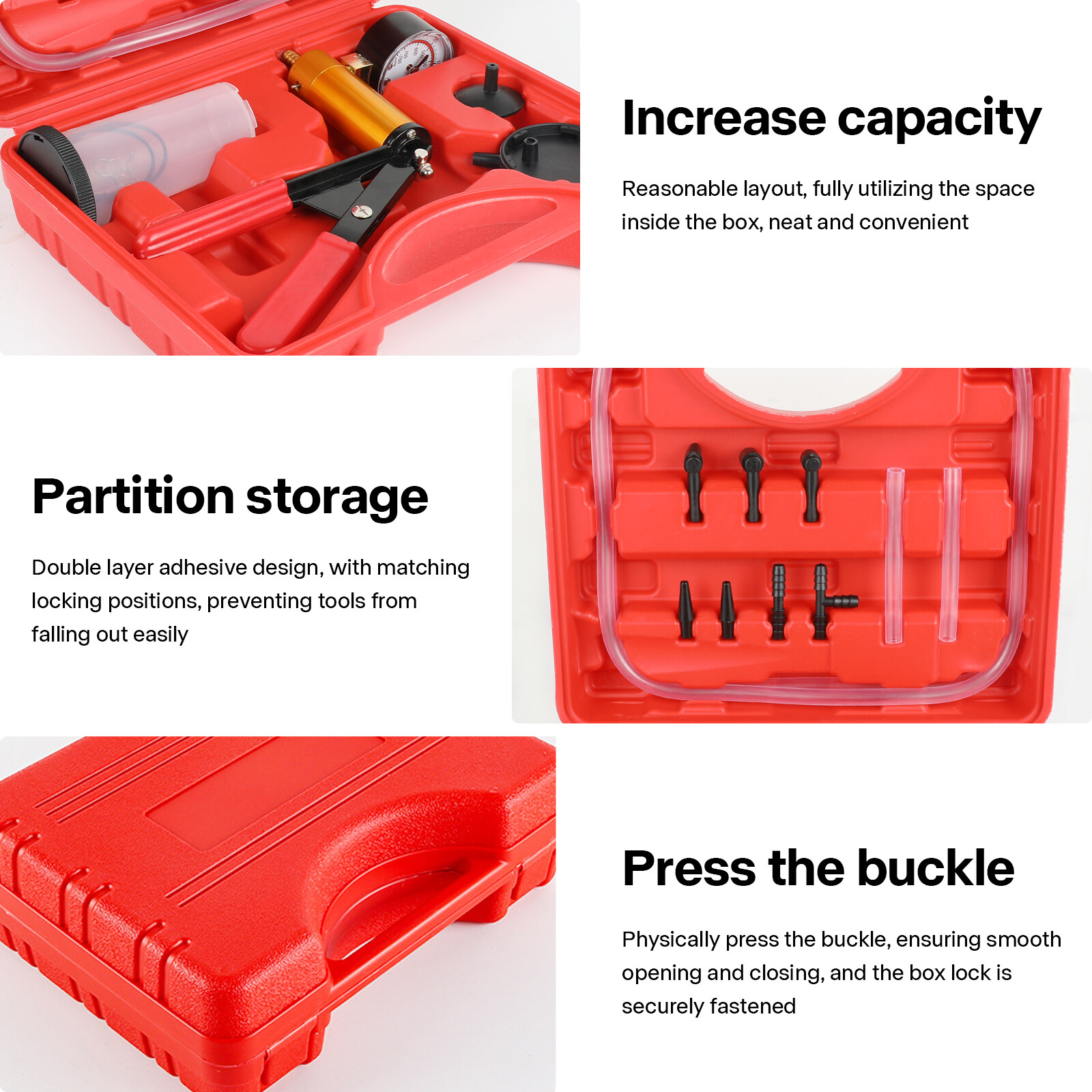 Universal Brake Fluid Bleeder Kit Hand held Vacuum Pressure Pump Tester Tool Set