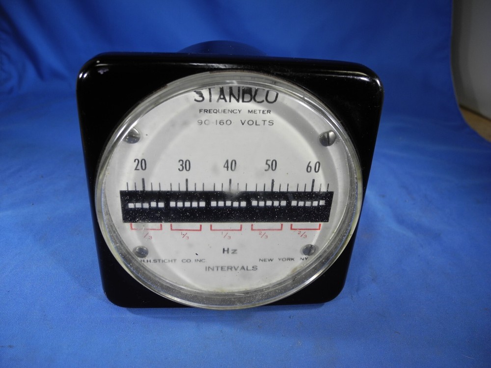 Big STANDCO FREQUENCY METER 20-60 Cycles Per Second 90-190V (Tested!)