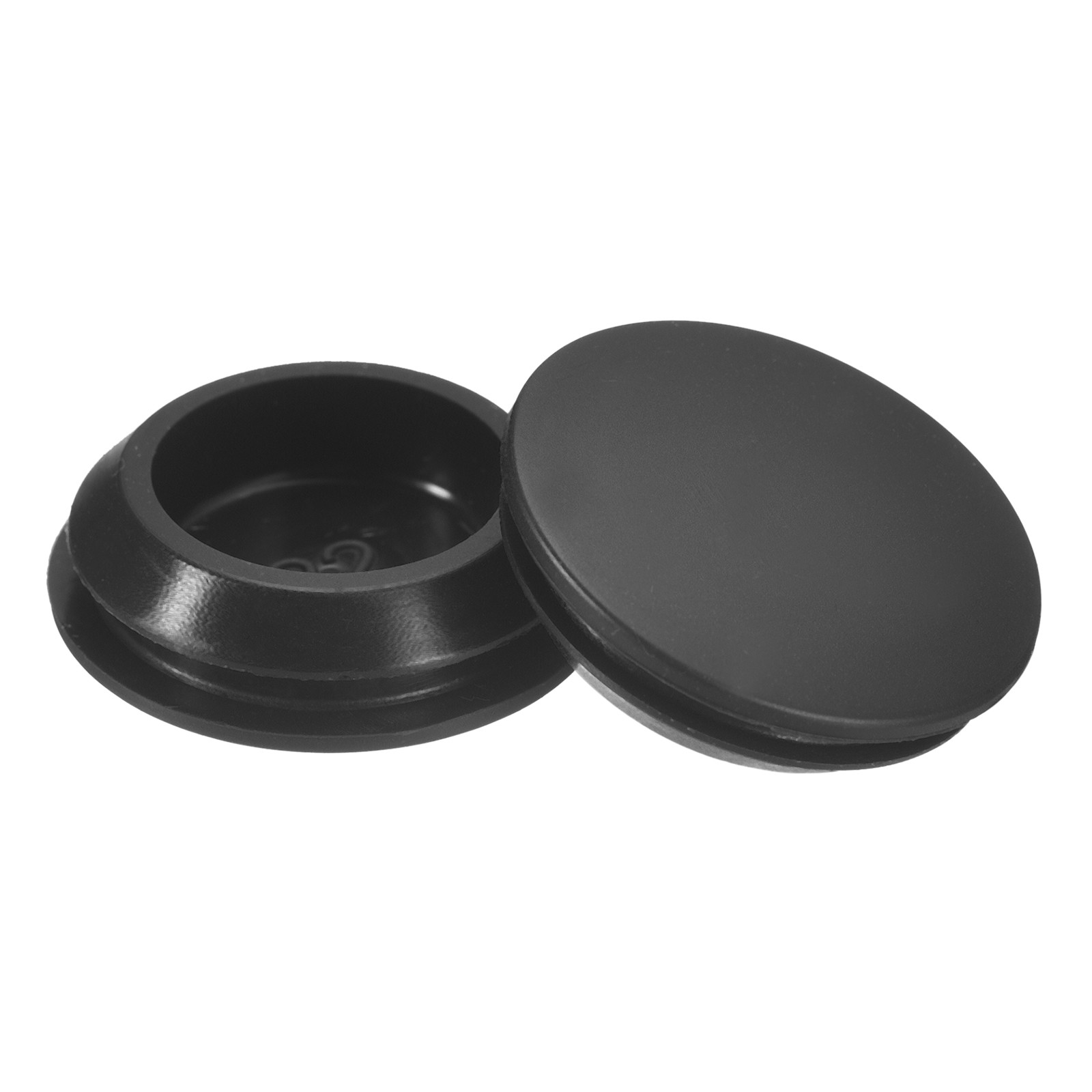 8Pcs Silicone Plugs Rubber Round Hole Plugs for 22-24mm Hole Black