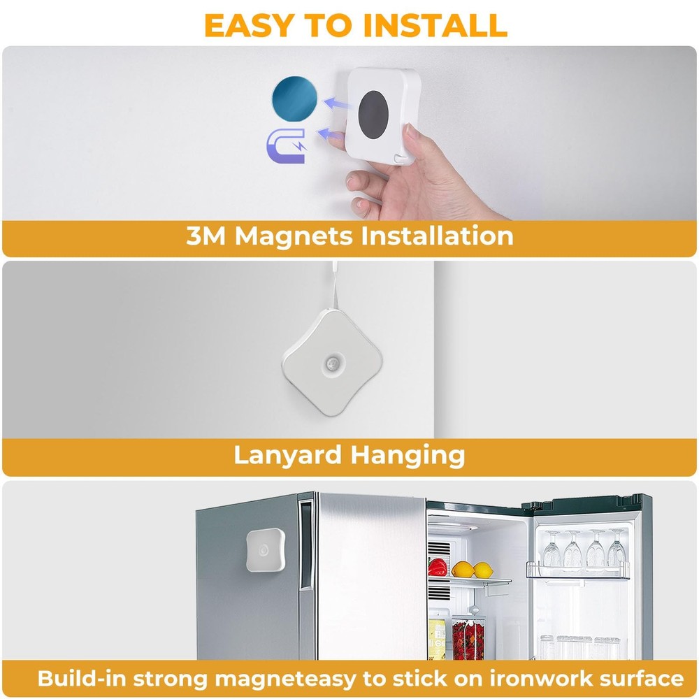 Red Motion Sensor Night Lights Rechargeable Battery Night Light Magnetic Red ...