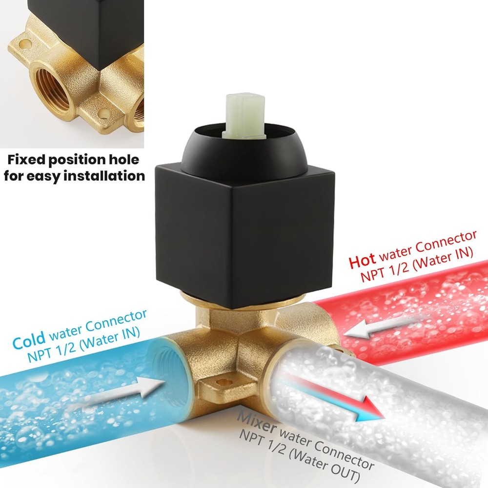 Bathroom Shower Valve Single Function Shower Mixer Valve