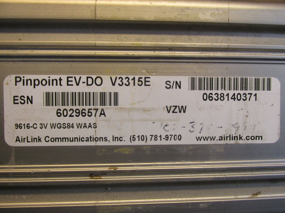 AirLink Communications V3315E PinPoint-E EVDO GPS Modem w Power Harness