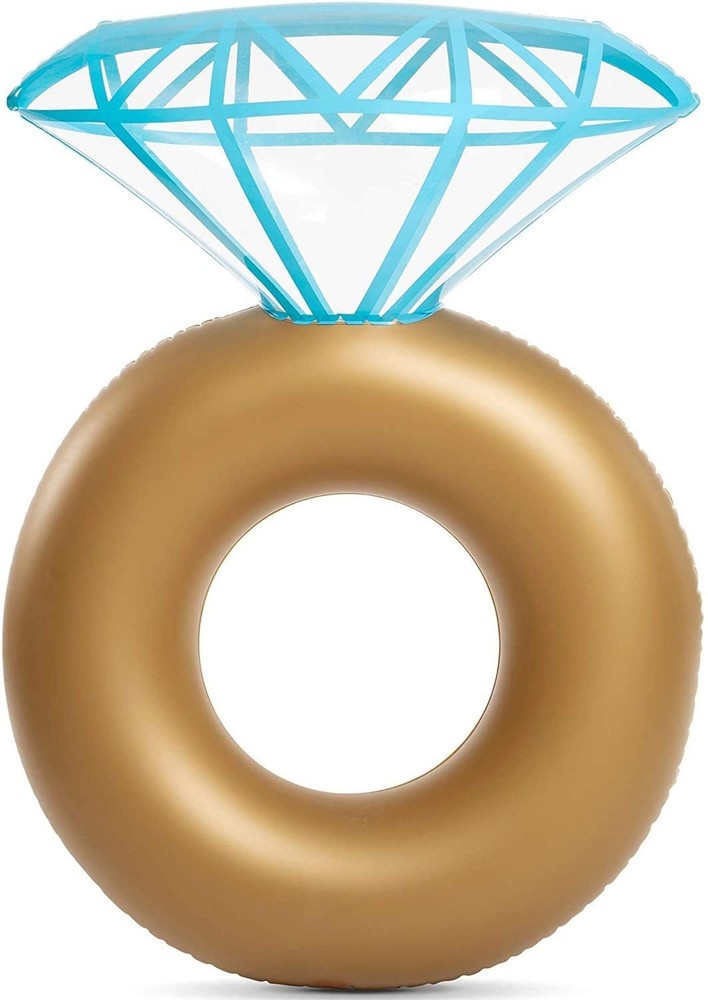Jasonwell Inflatable Diamond Ring Pool Float - Engagement Ring Bachelorette P...