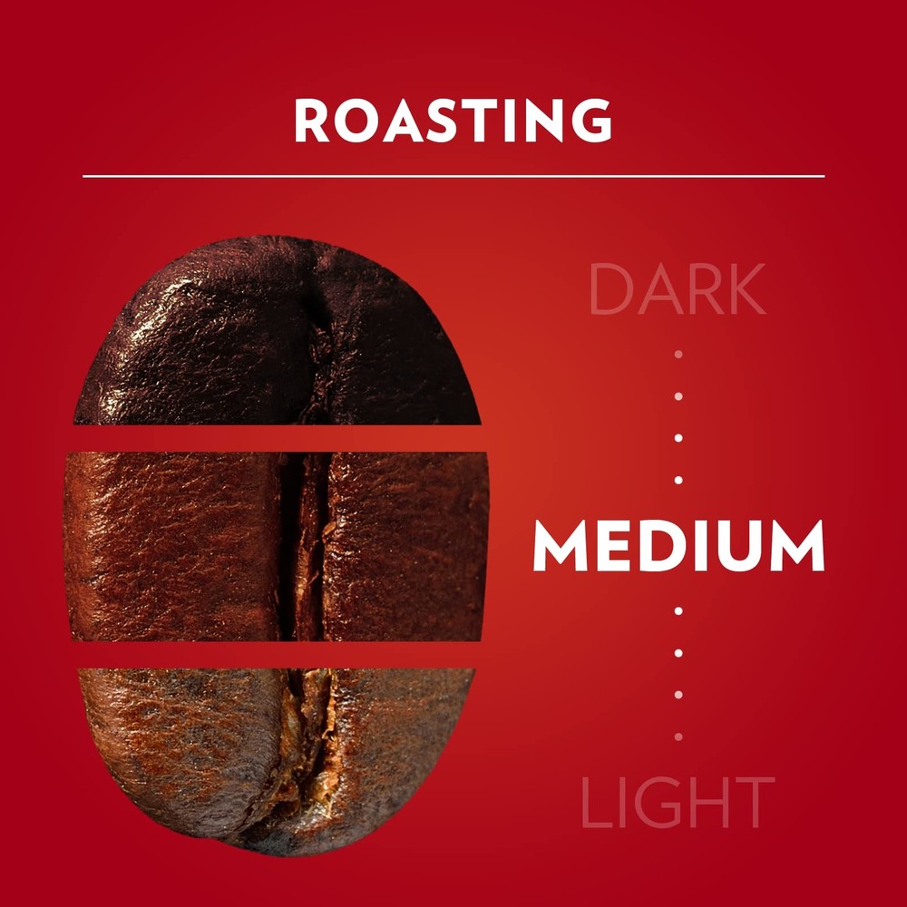 Medium Roast Ground Coffee Blend, Arabica & Robusta, 8.8 oz Brick