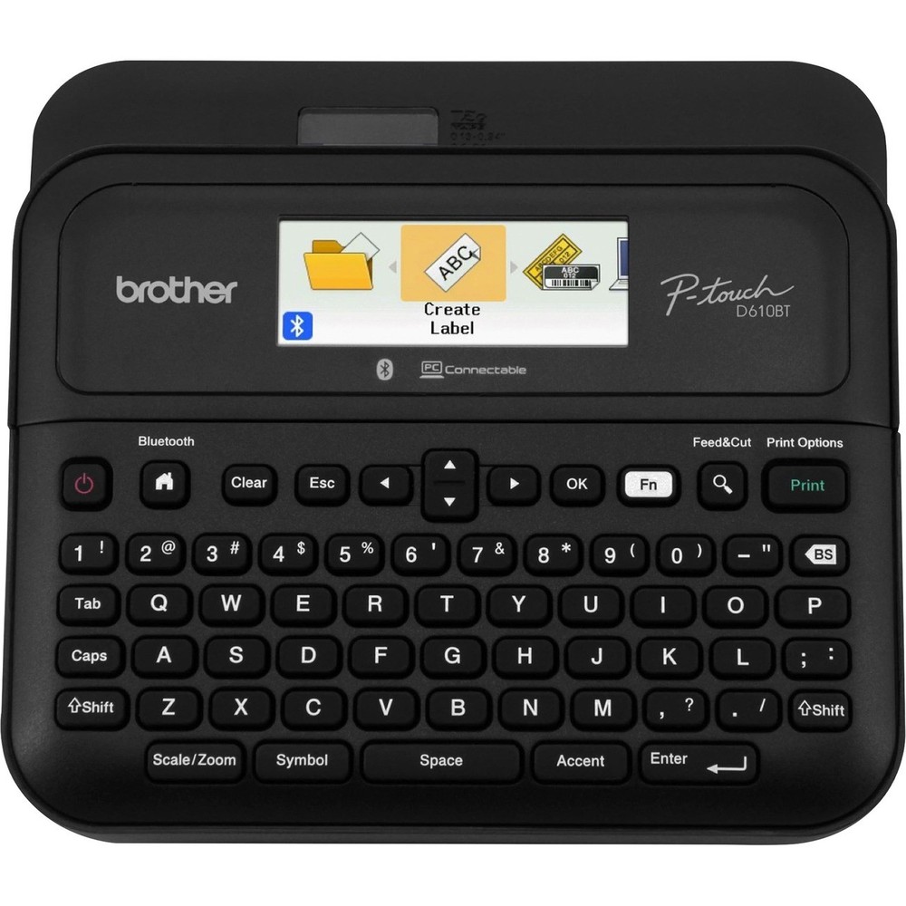 Brother PTD610BT P-touch Label Maker Bluetooth 1" Labels