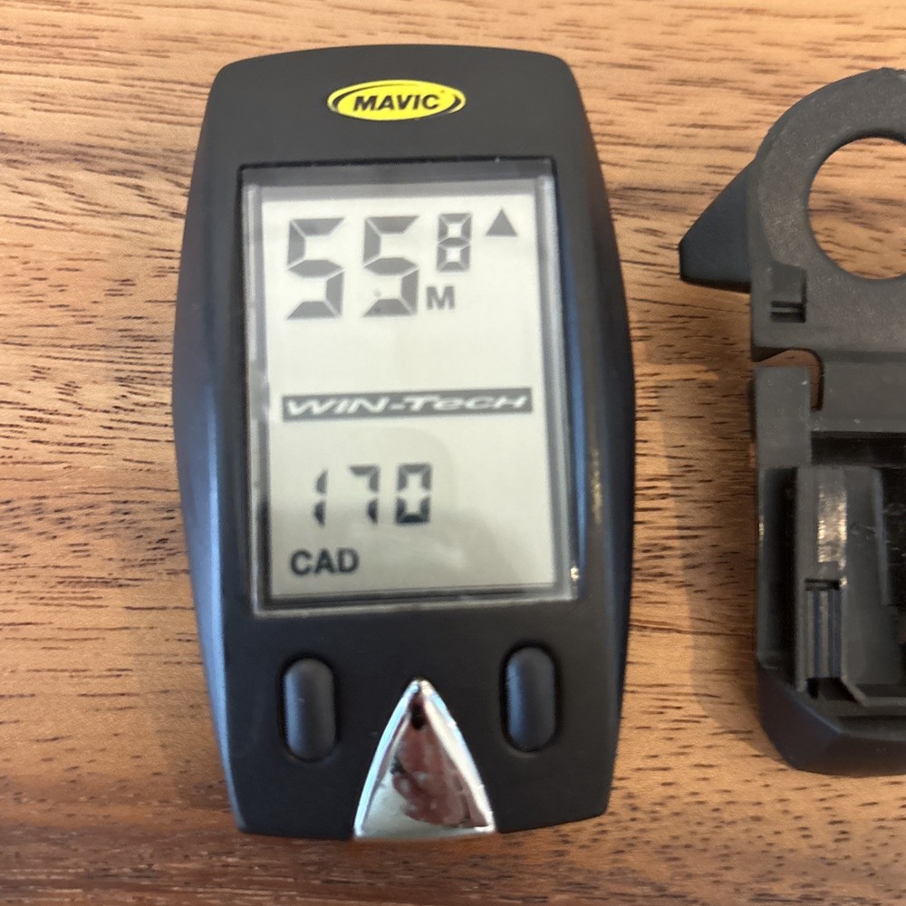Mavic Win Tech Wireless Computer TESTED WORKING NEW BATTERY vntg wintech CADENCE