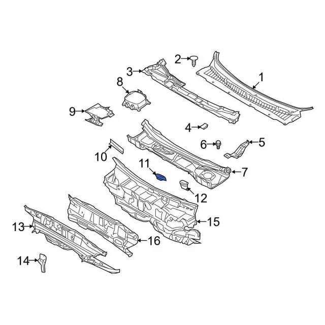 Genuine Ford Cowl Top Panel Plug W706010-S300