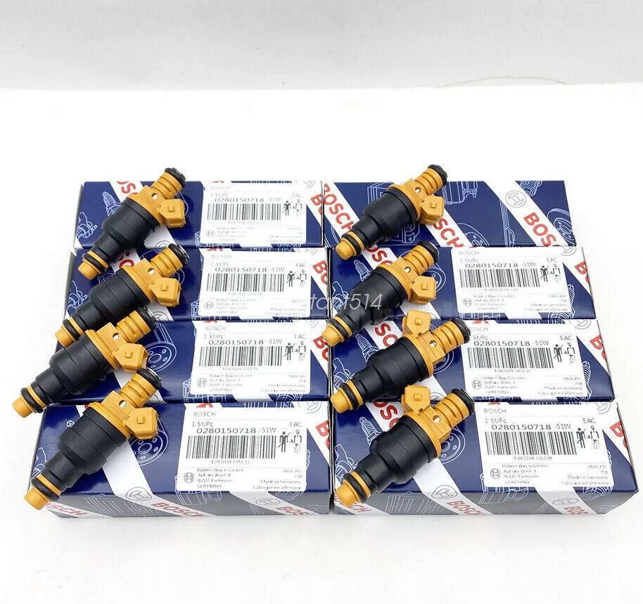 8X Original BOSCH OEM Upgrade Fuel Injectors For Ford F150 F250 F350 0280150718
