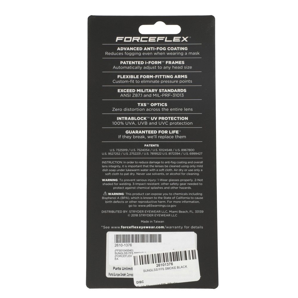 Forceflex FF5 Black/Smoke Sunglasses