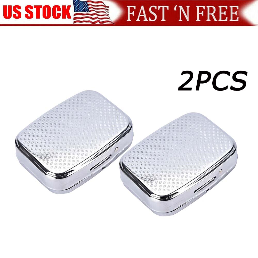 US 2Pcs Small Pill Box Medicine Organizer Portable Container Case Storage Holder