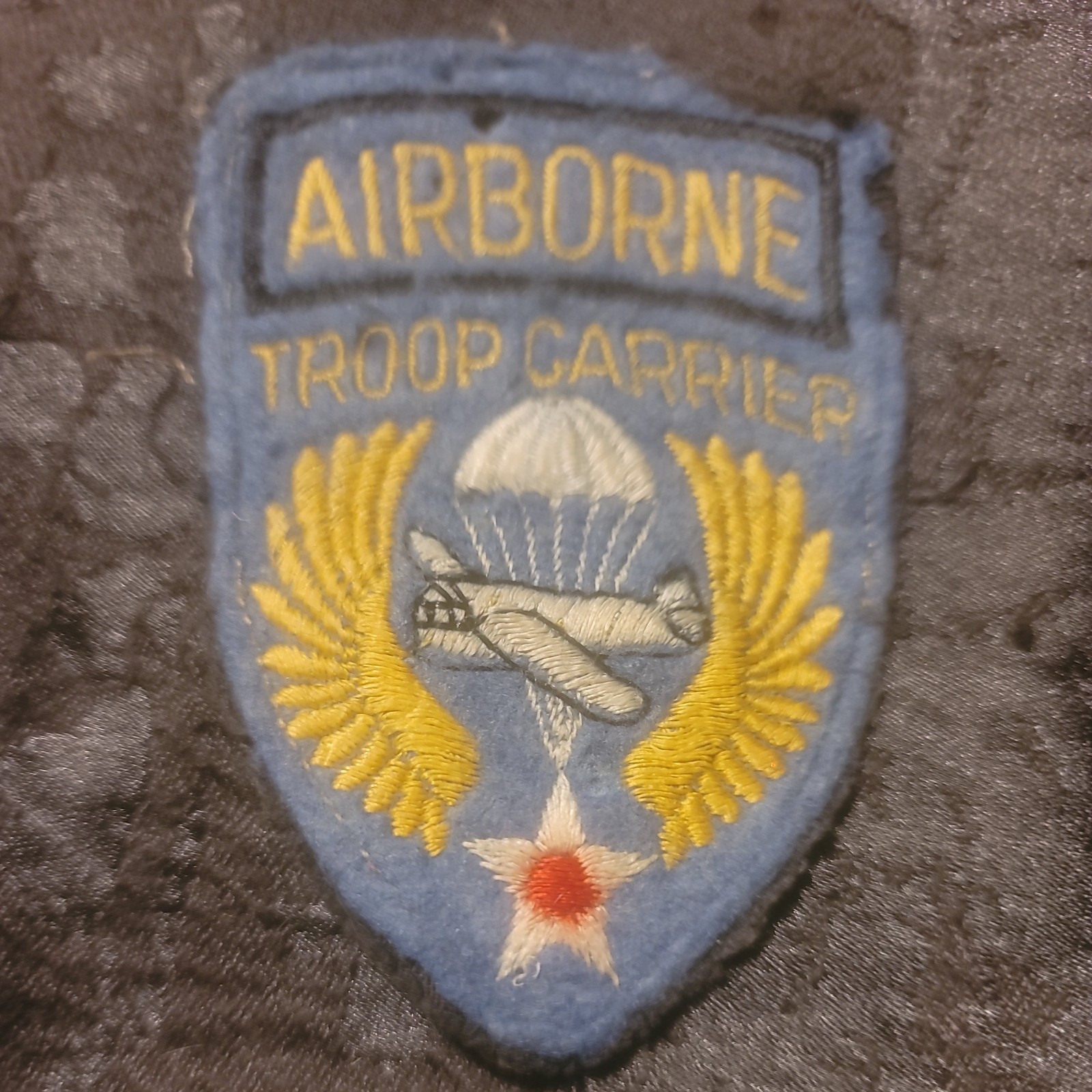 Vtg. WWII US Army Air Force Airborne Troop Carrier English Made SSI Patch