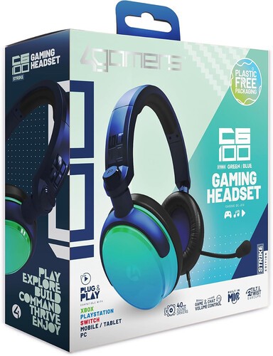 PC Accessory: Wired Headset - 4Gamers C6-100 - Strike: Compatible with PC, Switc
