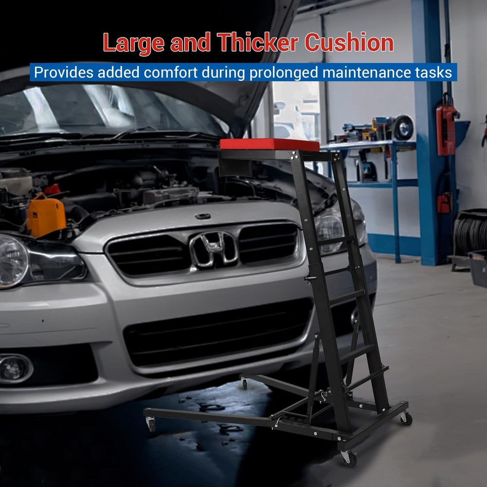 400LBS Foldable Topside Automotive Engine Creeper with 48"-66" Adjustable Height