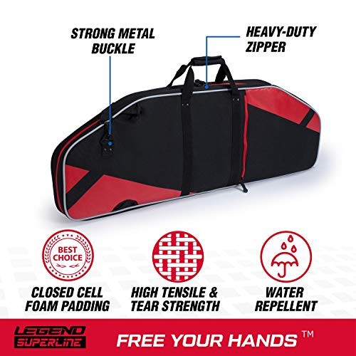 Superline Soft Bow Case for Compound Bow - Thick Padded Compound Bow Case Red