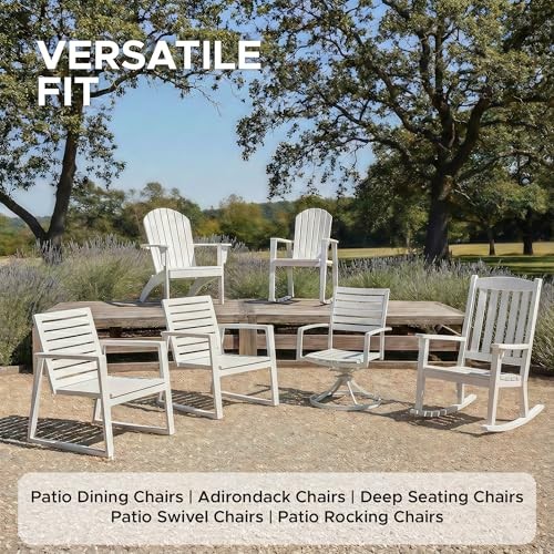 Outdoor Chair Cushions, Water-Resistant & Fade 18.5" x 16" 6 Pack Navy Blue