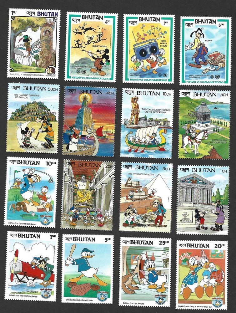 Bhutan 1982-91 DISNEY issues MNH (42)