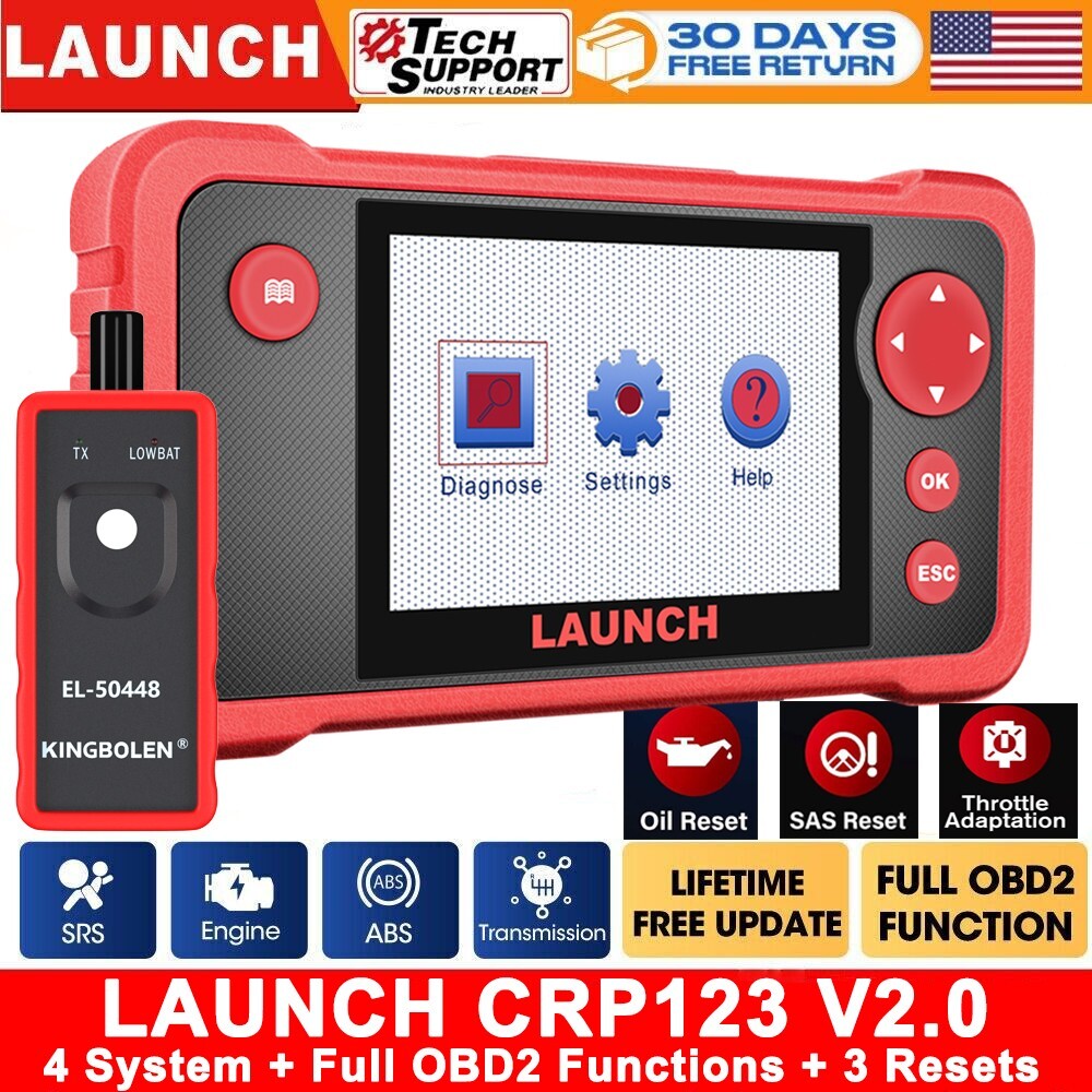 2026 LAUNCH CRP123 OBD2 Scanner ABS SRS Code Reader Engine Car Diagnostic Tool