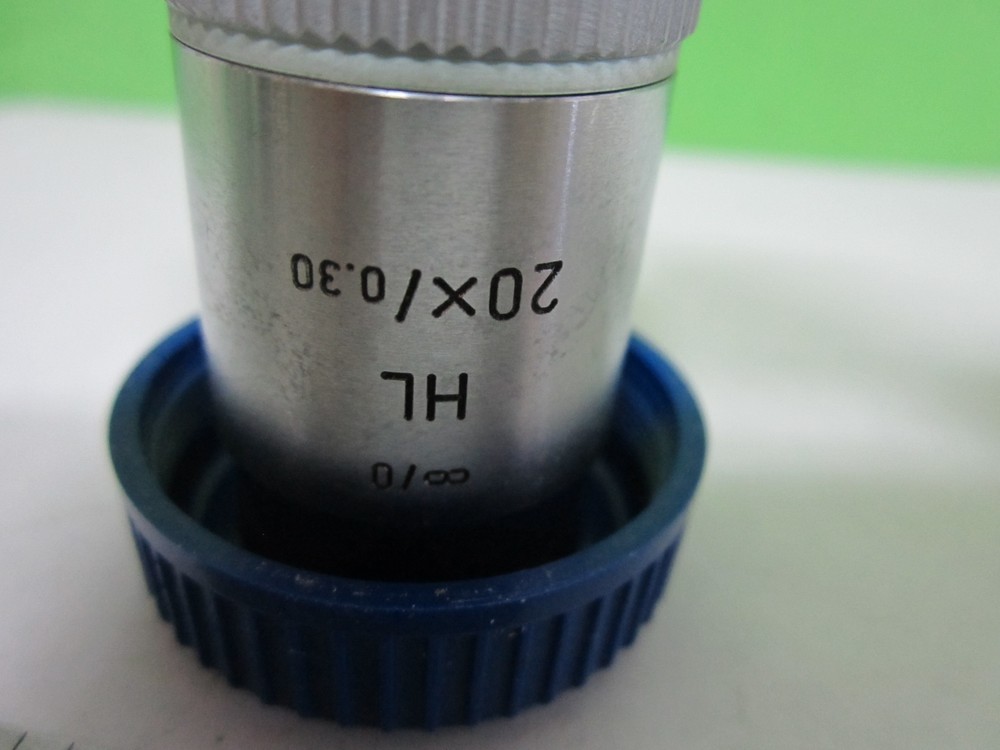 MICROSCOPE PART OBJECTIVE LEITZ GERMANY HL 20X INFINITY OPTICS AS IS S9-34