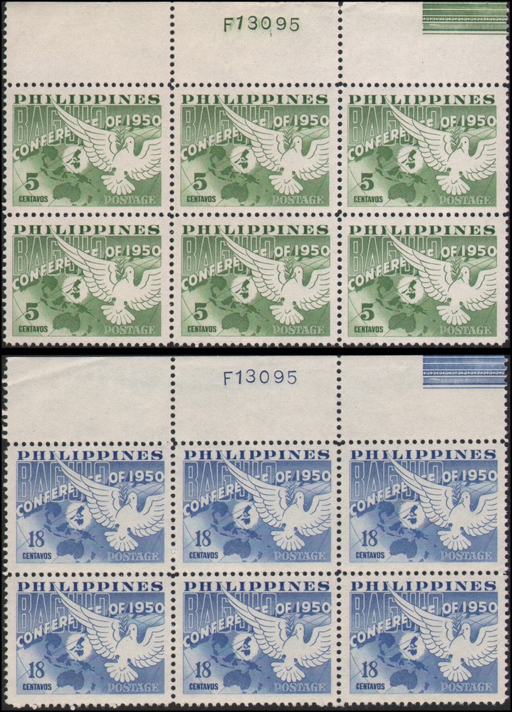 Philippines #551//553 MNH plate blocks