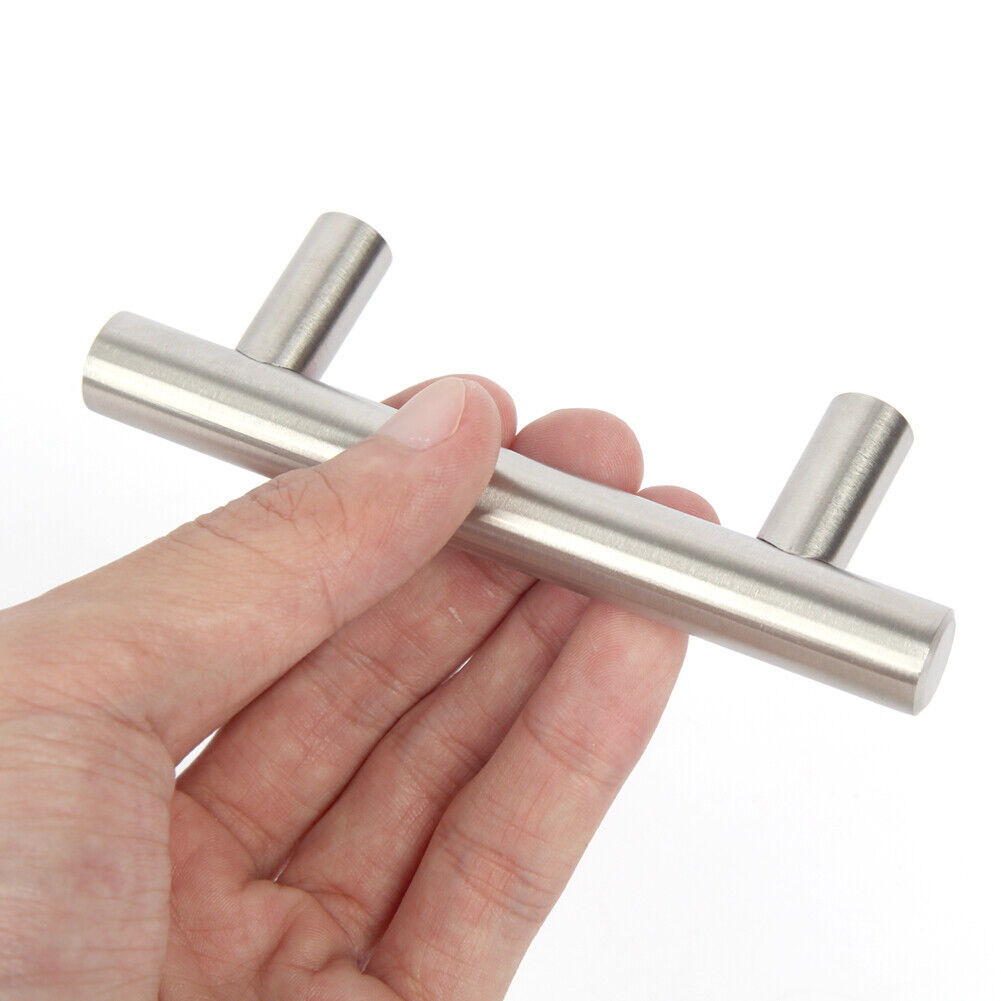 30Pack Brushed Nickel Kitchen Cabinet Handles Stainless Steel Drawer T Bar Pulls