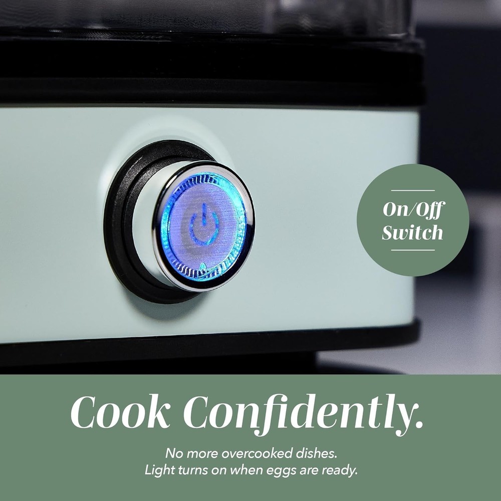 6-Egg Capacity Egg Cooker – For Soft, Medium, Or Hard-Boiled Eggs, Rapid Cook...