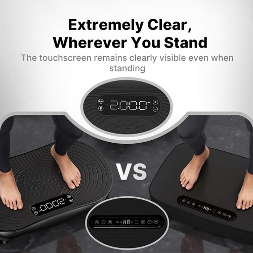 MERACH Vibration Plate Exercise Machine, Vibrating Platform for Black