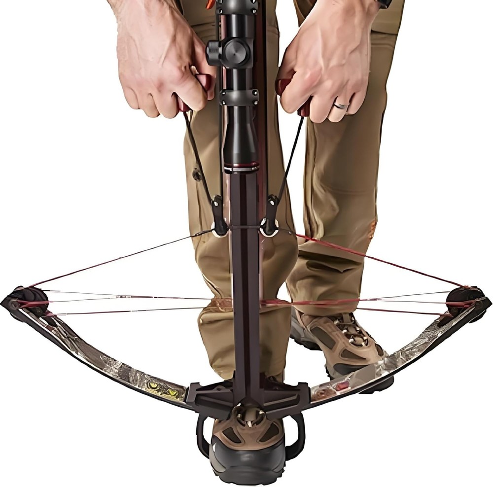 Crossbow Pull Cord Crossbow Cocking Rope Device Double Handle Crossbow String Pu