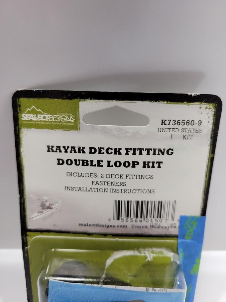 Sealect Designs Kayak Deck Fitting Double Loop Kit Black Hardware Fasteners