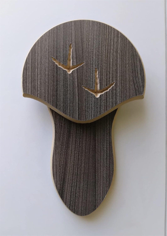 Rustic Grey Carved Turkey Mounting Kit with Beard Plate 02