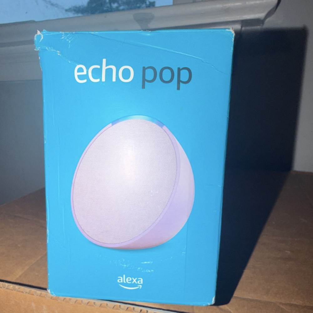 Amazon Echo Pop Alexa Smart Speaker, Alexa Compatible, Purple
