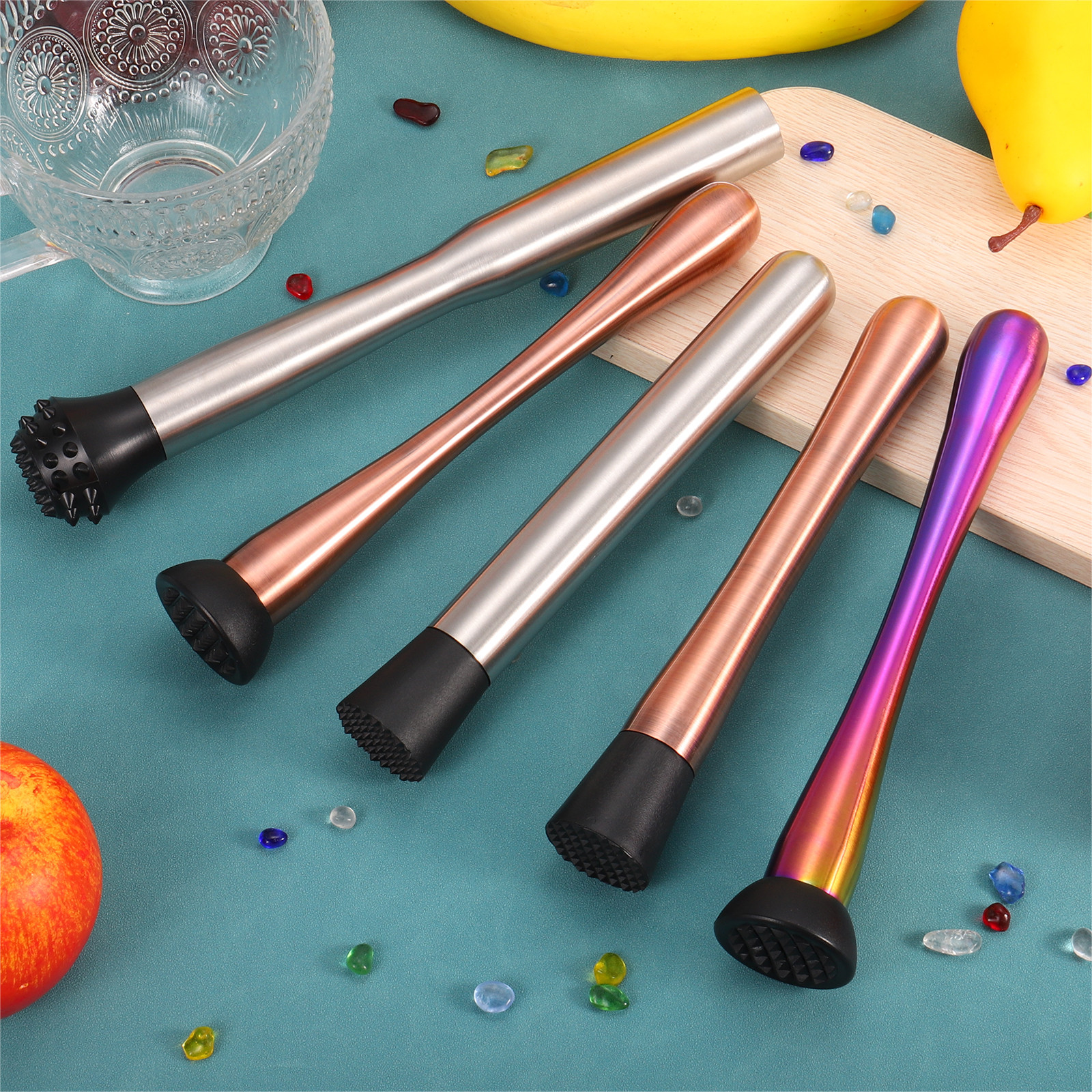 8inch Stainless Steel Cocktail Muddler Bar Muddler Bar Tool for Cocktails