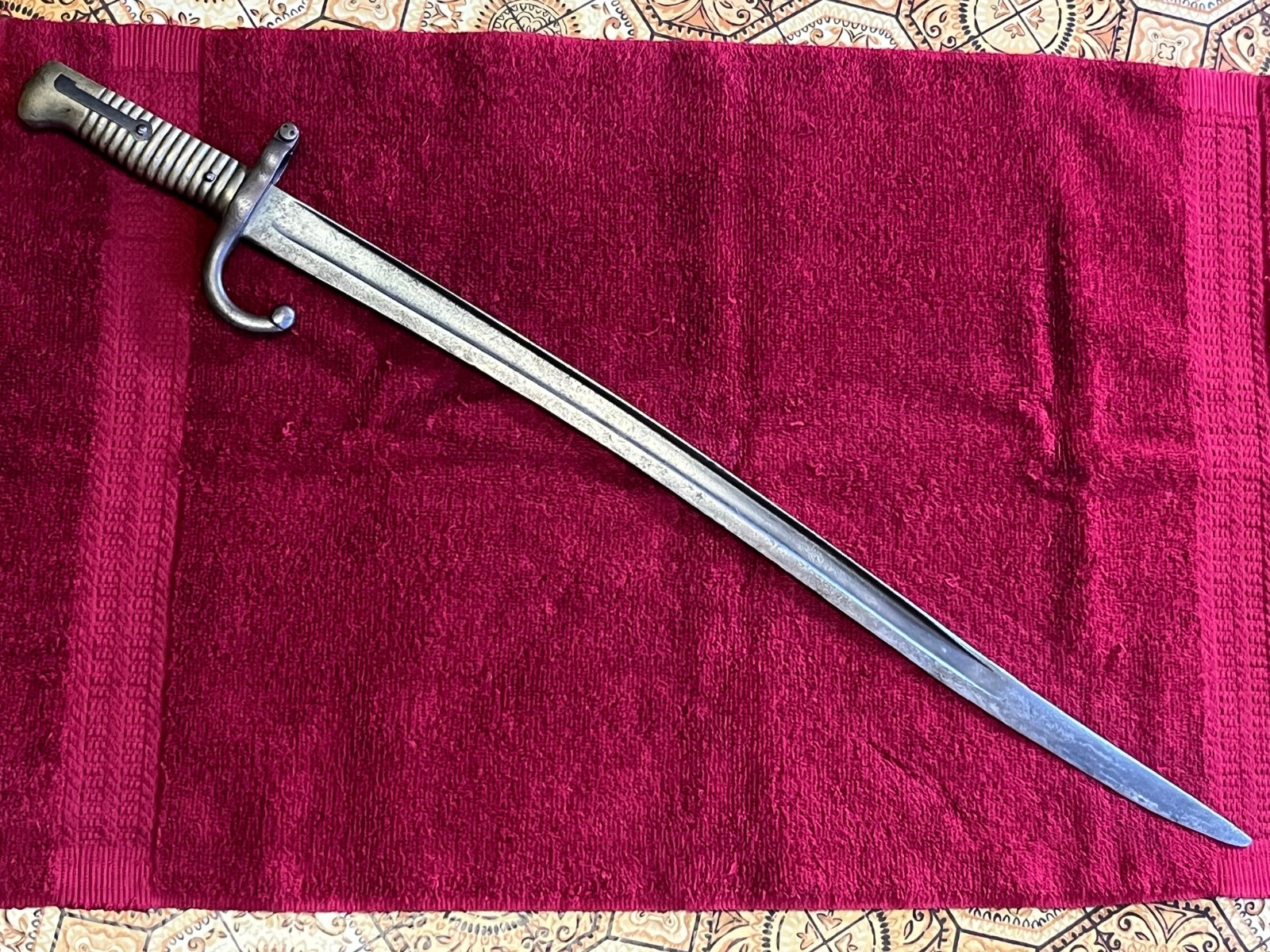 CHASSEPOT PATTERN BAYONET; NO MARKINGS. REMINGTON PRE WWI?