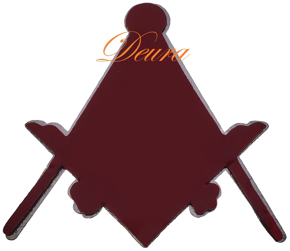 Masonic Widows Sons Mason Car Auto Square & Compass Silver Skull Bones Emblem